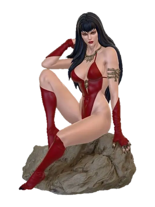Crimson Temptress - Romance 3D model, vytvořený pomocí AI