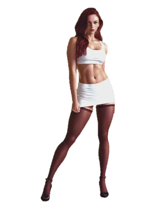 Fitness Model in White Sportswear, #EasterEgg2026# - 2026 3D model, vytvořený pomocí AI