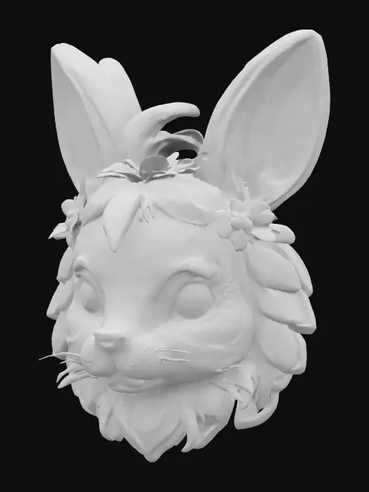 3D model for Whimsical Bloom Bunny