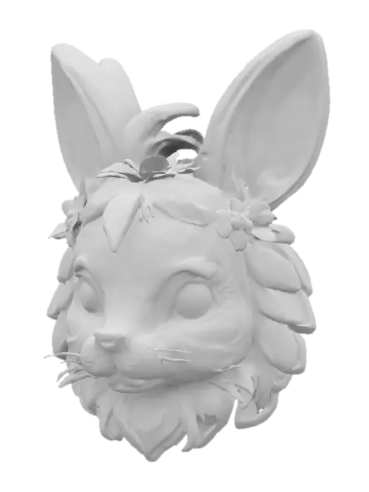 3D model for Whimsical Bloom Bunny