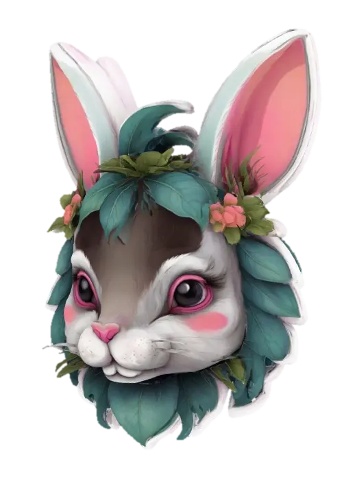 3D model for Whimsical Bloom Bunny