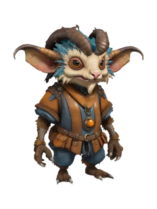 Adventurous Goblin Scout 3D model, vytvořený pomocí AI
