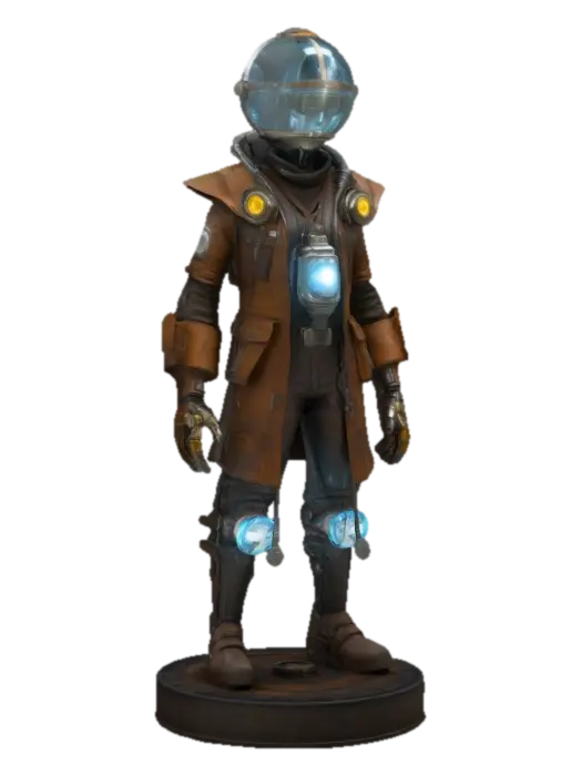 Luminous Voyager 3D model, vytvořený pomocí AI