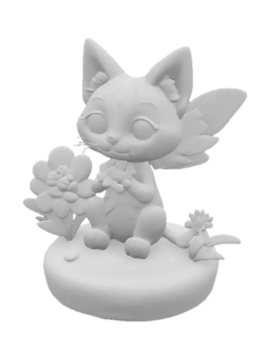 3D model for Whimsical Feline Fairy