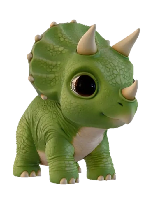 3D model for sehr niedliches Triceratops Dinosaurier Baby