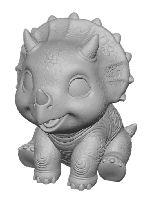 3D model for sehr niedliches Triceratops Dinosaurier Baby