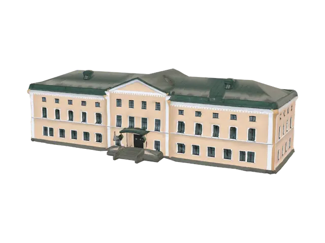 Classical School Facade - Assembly 的 AI 生成 3D 模型