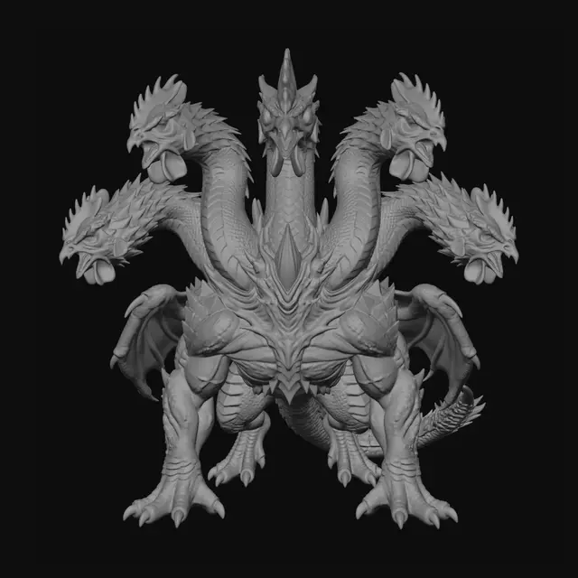 3D model for Five-Headed Chicken Dragon