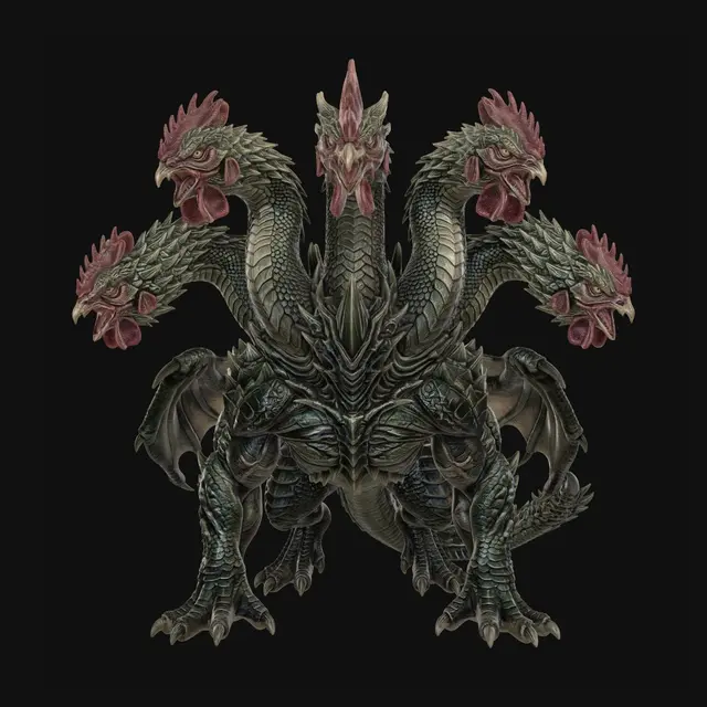 3D model for Five-Headed Chicken Dragon