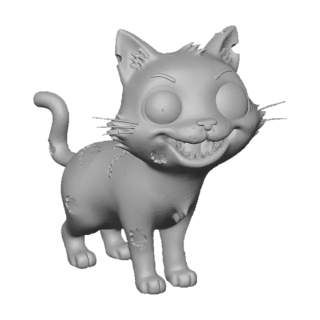 3D model for #Halloween2025#, zombie cat d'halloween cartoon, pas de fond