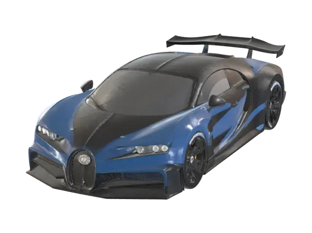 Bugatti - Hypercar 3D model, vytvořený pomocí AI