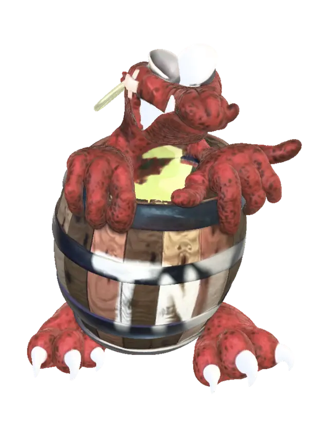 3D model for Pirate Dragon in a Barrel