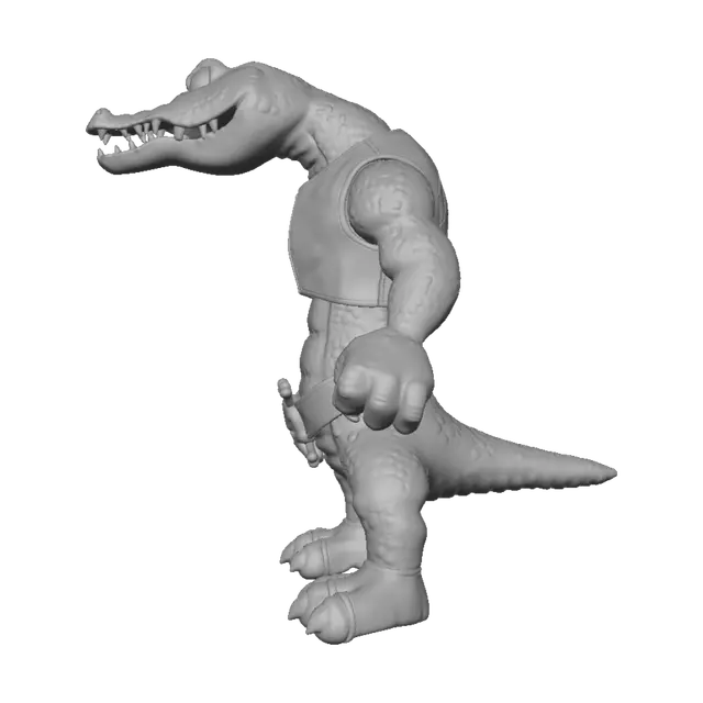 3D model for Crocodile Wrestler