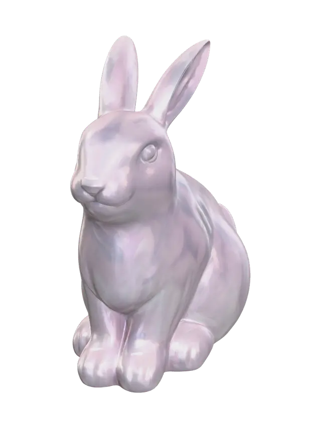 Cutebunny - Carrot 3D model, vytvořený pomocí AI
