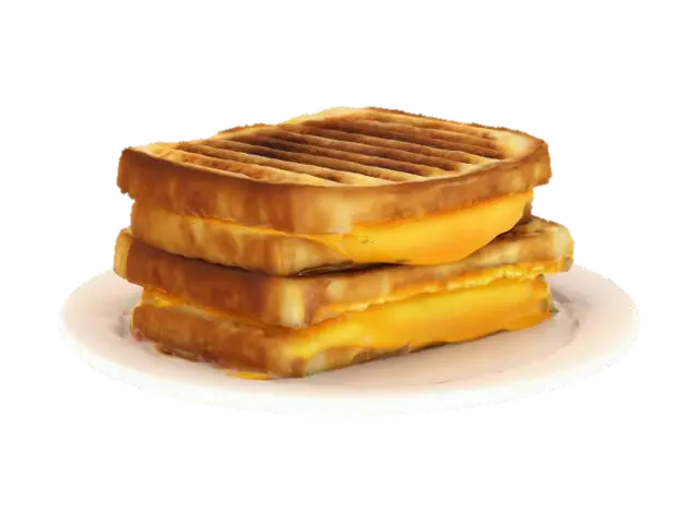 grilled cheese sandwich, Highly Detailed, Ultra Realistic - Dinner 3D model, vytvořený pomocí AI
