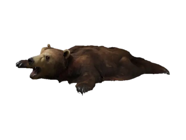 bear skin rug 3D model, vytvořený pomocí AI