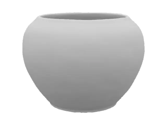 3D model for hand painted glossy pottery planter