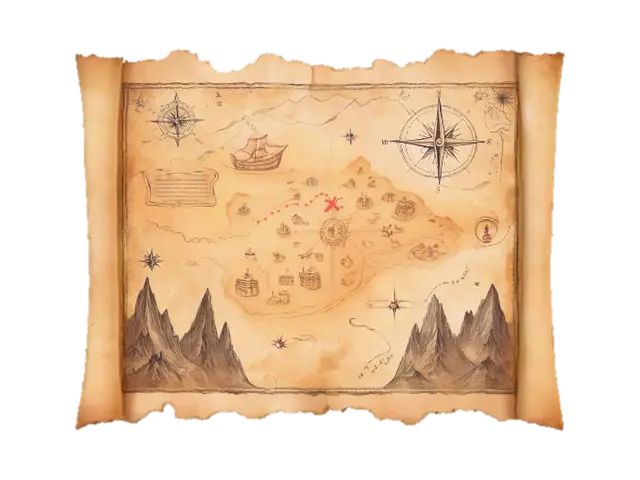 3D model for treasure map, game ready