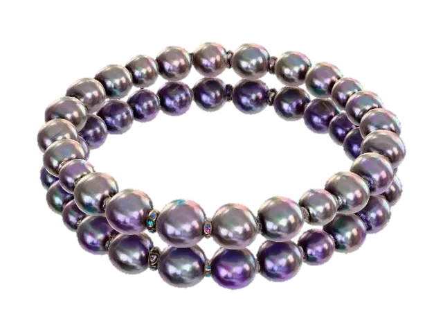 beaded bracelet, realistic, high gloss, glossy, polished, 3D model, vytvořený pomocí AI