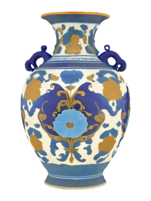 Ornate vase 3D model, vytvořený pomocí AI