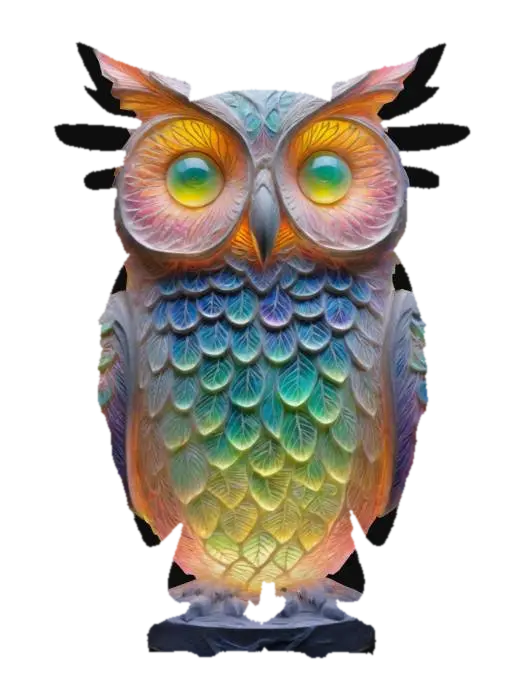 a decorative owl that is made from a pine cone, Hand Painted, Wood, Carved,… का AI द्वारा बनाया गया 3D मॉडल