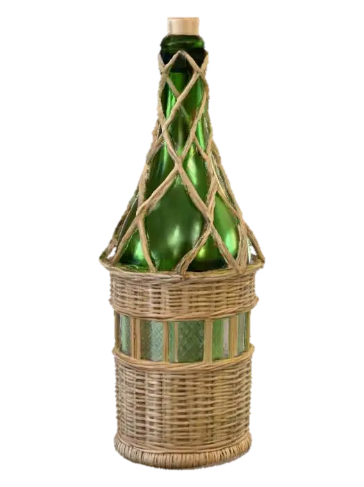 3D model for wine bottle in wicker wrap