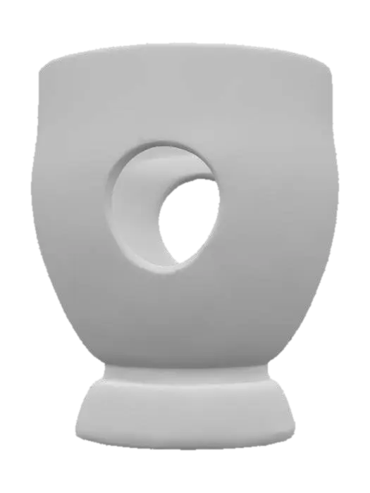 3D model for hand painted glossy pottery planter
