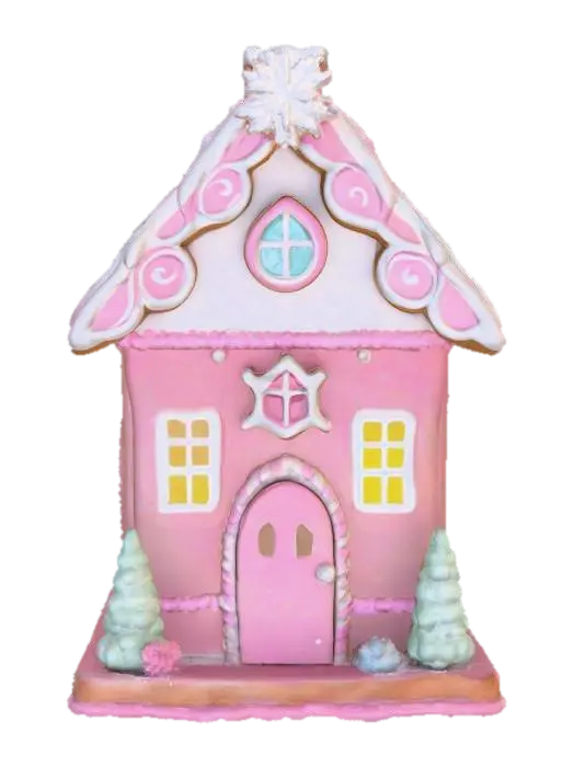 pastel colored Christmas gingerbread house. Stylized, game ready, pastel… 3D model, vytvořený pomocí AI