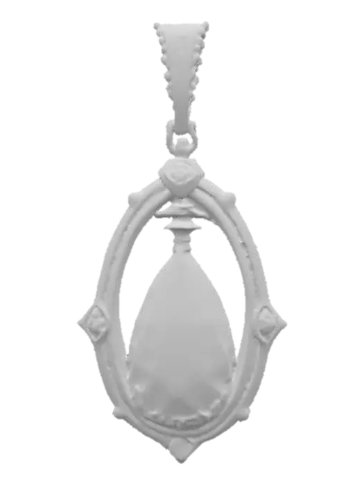 3D model for Pirate style pendant, gemstones