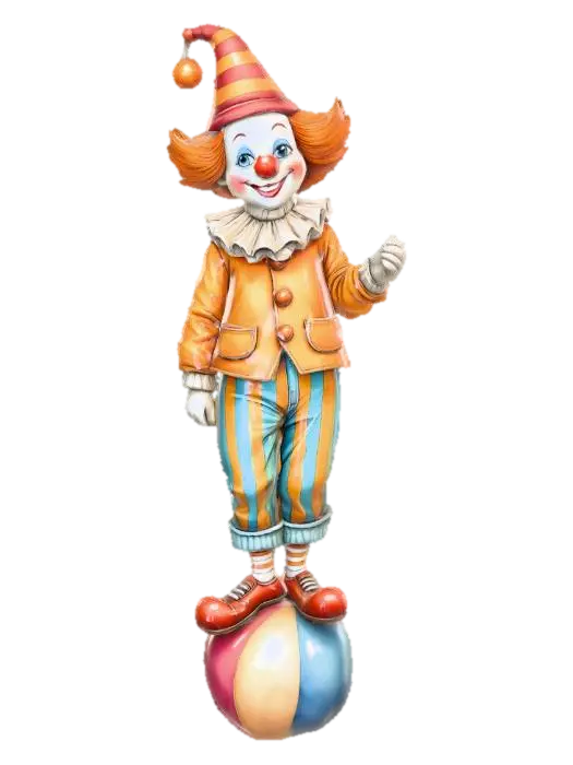 3D model for Clown on a Colorful Ball