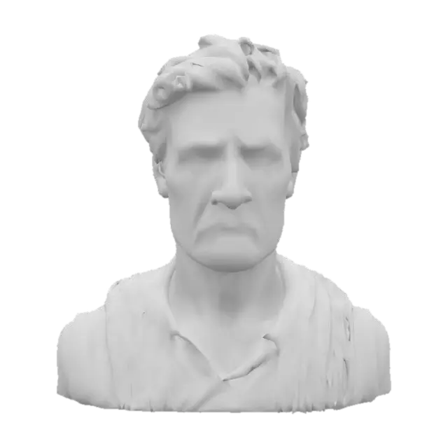 3D model for Bust of an old fisherman, Hand Painted, Vintage, Copper, Highly Detailed, Polished, 