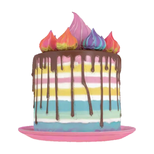 3D model for Rainbow Delight Cake