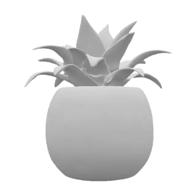 3D model for high gloss colorful pottery planter