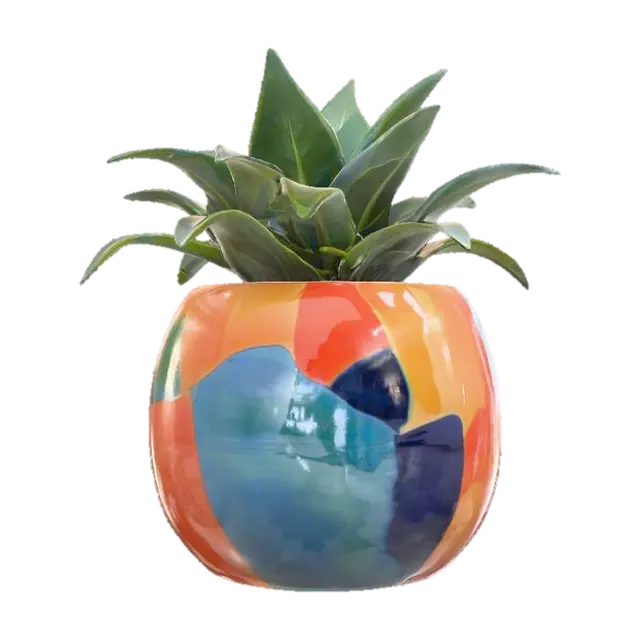 3D model for high gloss colorful pottery planter