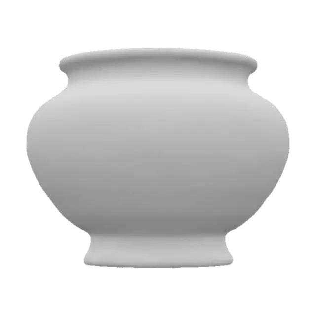3D model for hand painted glossy pottery planter