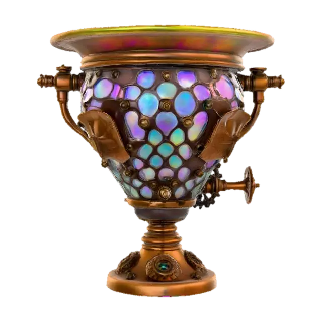 3D model for steampunk vase, carnival glass