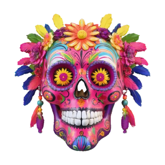 day of the dead mask - Cultural 3D model, vytvořený pomocí AI