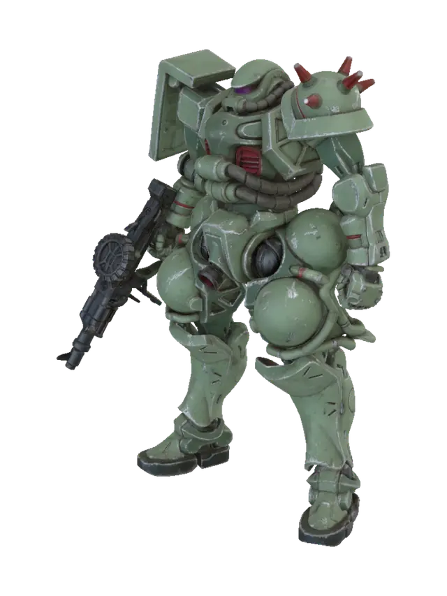3D model for Zaku gundam standing