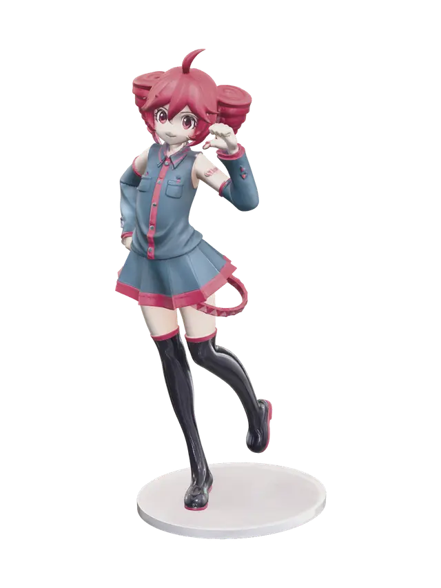 Fantasy Kasane Teto 3D model, vytvořený pomocí AI
