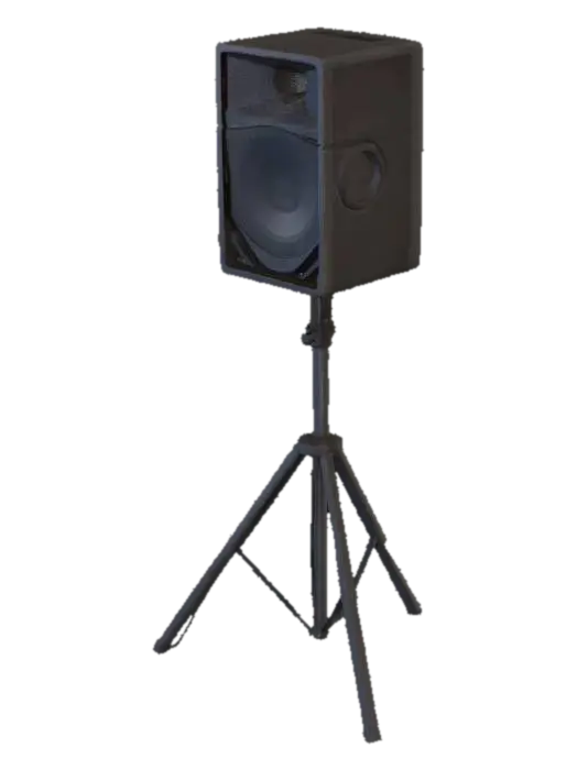 Speaker on Stand - Audio 3D model, vytvořený pomocí AI