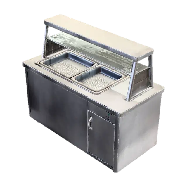 Stainless Steel Food Service Counter, #PBR# 3D model, vytvořený pomocí AI