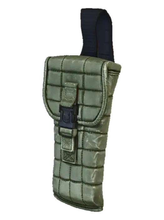 Gun holster, padded, green-3D-modell, genererad av AI