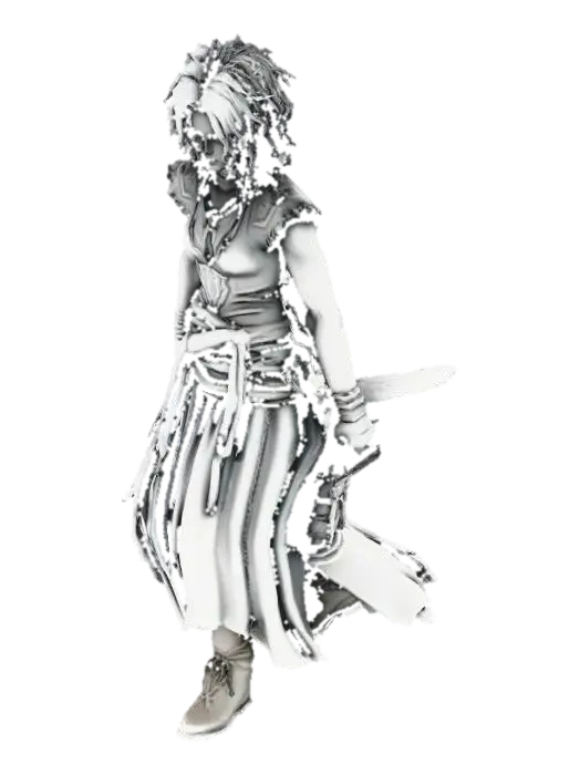 "Ek 3D horror survival game ke liye character design banao. Game ka naam: KALiYa… - Horrer 3D model, vytvořený pomocí AI