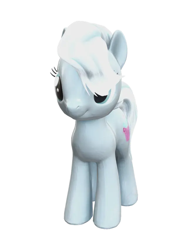 Ornate My Little Pony 3D model, vytvořený pomocí AI