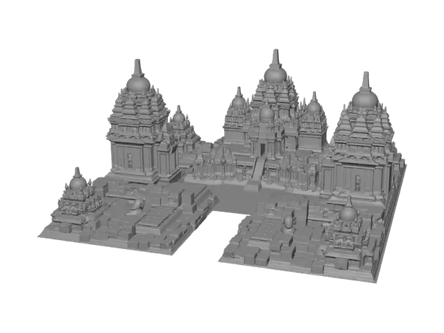 3D model for Sunset over Angkor Temple Complex