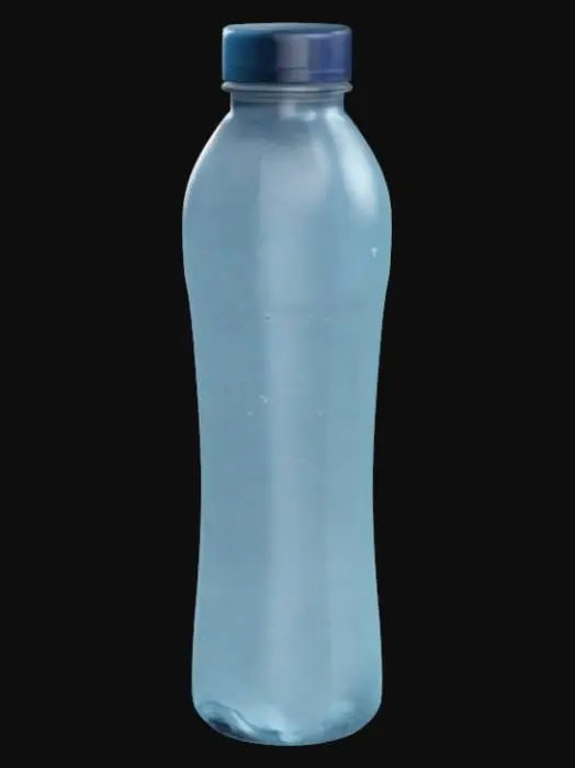 3D model for water bottle with water inside ultra realistic