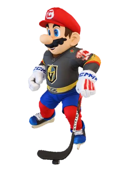 Golden Knights Mario - Hockey 3D model, vytvořený pomocí AI