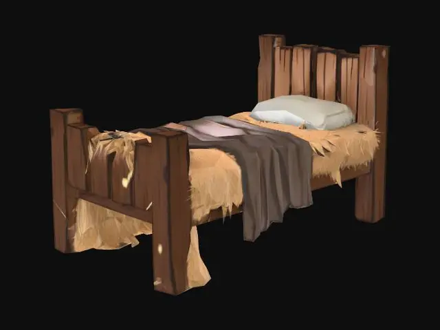 3D model for Rustic Hay Bed