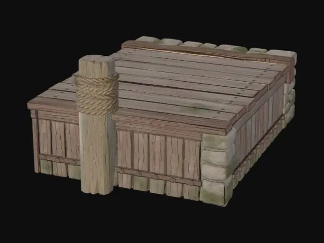 3D model for medieval harbor waterfront