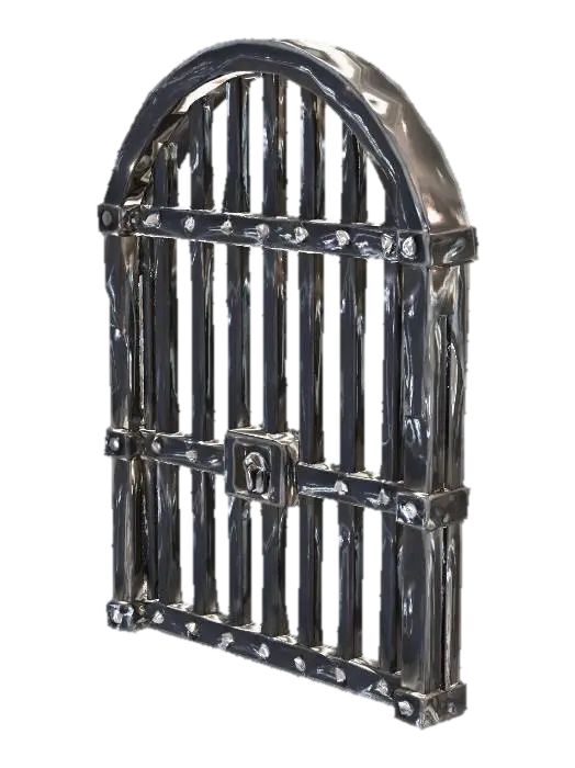 Iron Gate - Gameprop 3D model, vytvořený pomocí AI